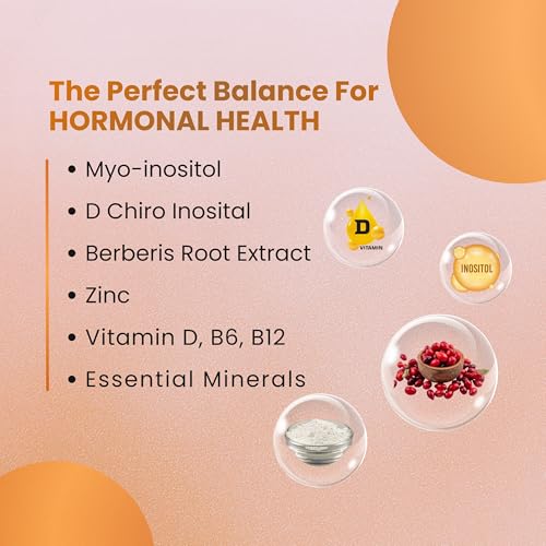Pure Nutrition PCOS Balance Supplement for Women - 60 Vegetarian Tablets, 40:1 Ratio 2000mg Myo-Inositol to 50mg D-Chiro-Inositol, Helps Regularise Periods, Supports Hormonal Balance & Weight Management