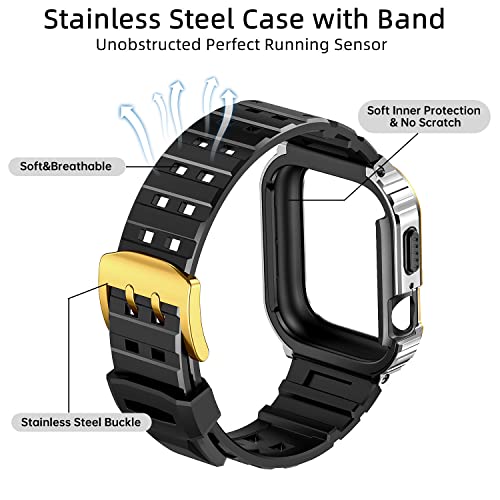 SUPLINK Compatible with (Silver/Gold), Silver Gold, 45mm(series 8/7) - Image 4