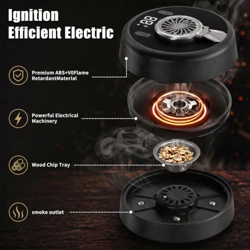 Kit de ahumador eléctrico para cócteles de whisky antiguo y bebidas bourbon 5