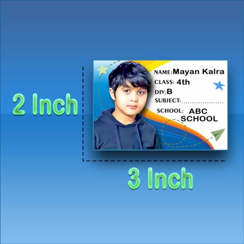 Uneeke Shape Name Slip Stickers with Your Kids Photo to Decorate Your School Books & Notebooks, Customized Labels (36 Labels)