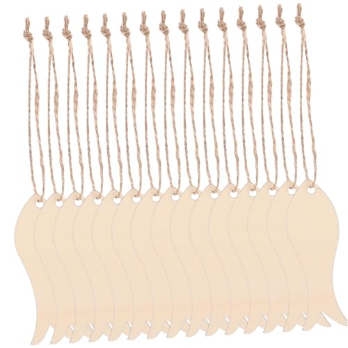 DRESSOOS 20個 木製フィッシュカットアウト 用無塗装木片 ペイント可能な装飾用ペンダント 軽量で耐久性あり ホームパーティーやクラフト作