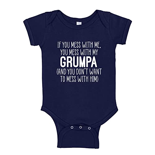 Don't Mess with My Grumpa Baby Bodysuit One Piece or Toddler T-Shirt Funny Grumpa Grandpa Gift