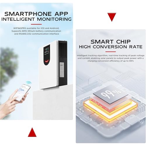 Inverter ibrido solare Convertitore da CC a CA a onda sinusoidale pura con controller MPPT per soluzioni di alimentazione off-grid efficienti