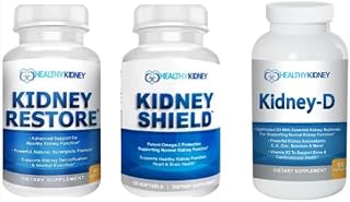 Kidney Restore & Kidney Shield 2-Pack Kidney Support and Kidney Cleanse Kidney-D Supplement Vitamin D Bundle