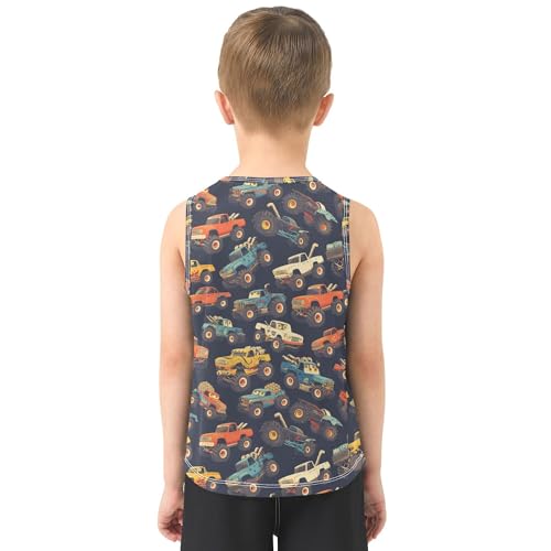 JUNZAN Golf Green Cute Tank Top for Toddler Sleeveless Kids Vest Boys Football Shirt for Running Swimming Beach 3T3