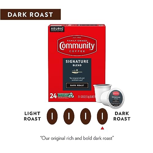 Image of Community Coffee Signature Blend 60 Count Coffee Pods, Dark Roast, Compatible with Keurig 2.0 K-Cup Brewers, Box of 60 Pods