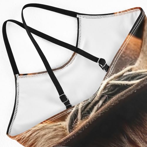 Cat Cowboy Brown Kid Swimsuit Quick Dry Crossback Girl One Piece Swimsuit 3T4