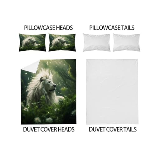 Parure décor de animals et housse de couette de qualité pour lit adulte - 4