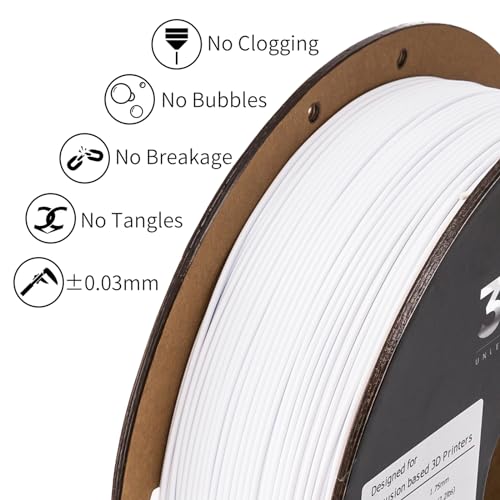 Image of INLAND Micro Center PLA+ 3D Printing Filament 1.75mm - PLA Pro Dimensional Accuracy + /- 0.03 mm - 1kg Cardboard Spool (2.2 lbs) (2 Pack White, 1.75mm)