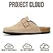 Project Cloud Mens Clogs - 100% Full Grain Genuine Leather Clogs for Men with Memory Foam Insole and Arch Support Natural Cork Footbed - Non Slip Mules Mens Slippers (Brooklyn, SANSUE,12)