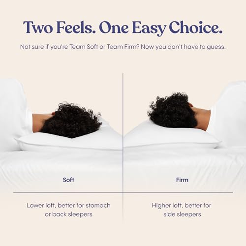 Image of FluffCo Zen Fluff Down Alternative Bed Pillow - Luxury Hotel Quality - 300 Thread Count Cotton Shell - Pillows for Side, Back, and Stomach Sleepers - Made in USA - King Size 20 inch x 36 inch, 1-Pack, Soft