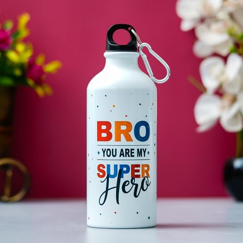 Image of Rakhi For Brother,2 Rakhi With Printed Sipper and Keychain Combo Set | 600 Ml Sipper with Keychain I Tilak Set and Greeting Card | Best Rakhi Gift For Brother