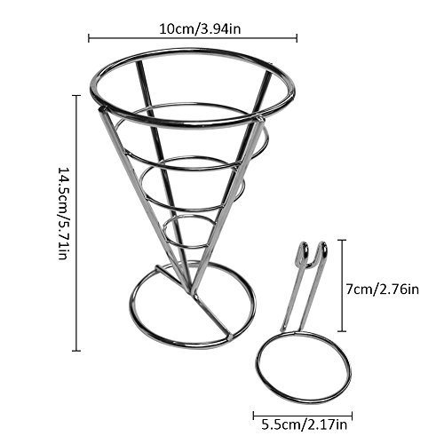 Houder voor friet van metaal, friet houder voor snackbar voor feestjes in het restaurant thuis - Image 7
