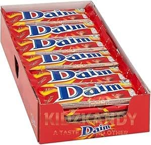 Daim Chocolate Bar 28 gram Each Bar Pack of 36 Boxed Packed Famous Swedish Chocolate Bar Ideal Present for Christmas, Birthday | Swedish Daim Bar With Roasted Almond Chocolate
