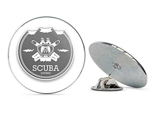 Scuba Diving Round Metal 0.75