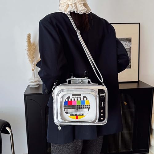 itabag Retro Television Shoulder Bag Clear Windows Anime Display Crossbody Bag for women anime pins display3