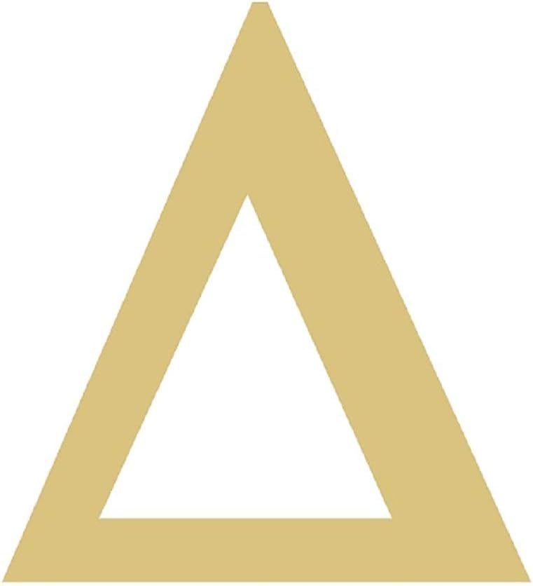 Delta Letter Greek Font Cutout College Sorority Fraternity Door Hanger Unfinished Wood MDF Shaped Canvas Style 1 (24")