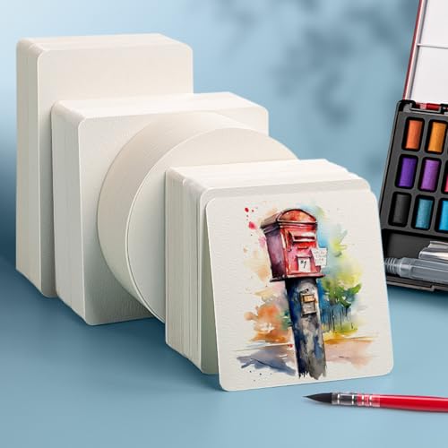 Papel de acuarela 300g de pulpa de algodon resistente para pintura acrilica y tecnicas mixtas 2