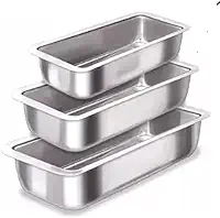 Jogo de 3 Forma Assadeira Pao Caseiro Cuca Bolo Ingles Gelo n 1/2/3 Aluminio