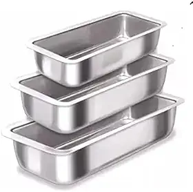 Jogo de 3 Forma Assadeira Pao Caseiro Cuca Bolo Ingles Gelo n 1/2/3 Aluminio