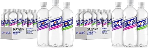 Propel,3 Flavor Variety Pack,Zero Calorie Sports Drinking Water with Electrolytes and Vitamins C&amp;E,16.9 Fl Oz,(Pack of 24)