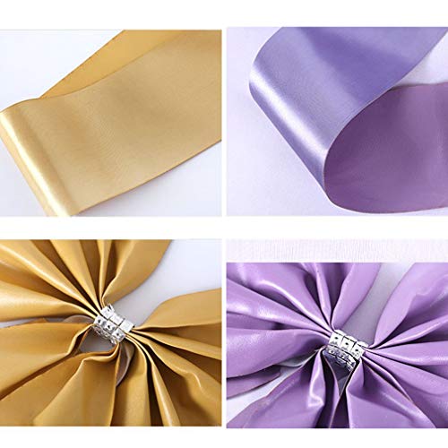 Lazos para sillas de piel sintética decorativos color morado pack de 30 JK 6