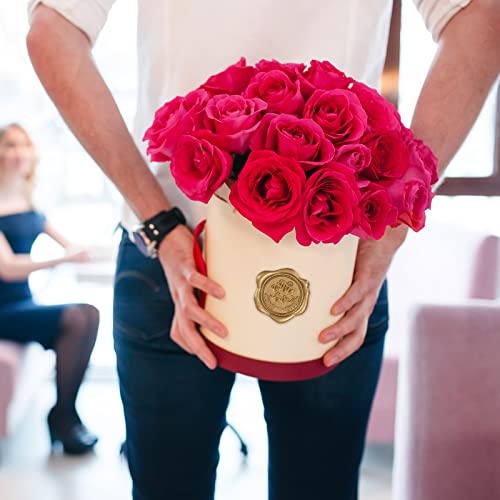 Whaline 50Pcs Wax Seal Stickers With Love Envelope Seal Stickers 3D Bronze Self-Adhesive Embossed Stickers For Wedding Anniversary Greeting Invitation Cards Snail Mails Wine Packages Gift Decor #TOP3