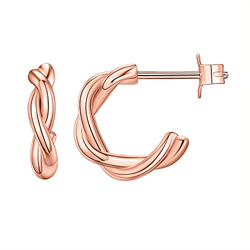Image of PAVOI 14K Gold Plated Chunky Huggies Earrings for Women - 925 Sterling Silver Posts Small Gold Huggie Hoop Earrings - Ultra Thick Hoops Trendy Jewelry