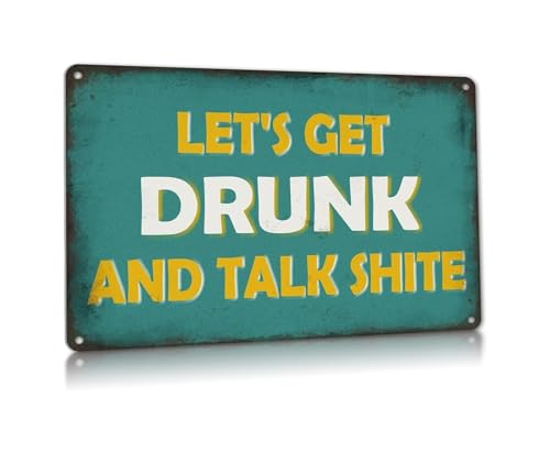 Classic Pub Proverb Metal Sign Clever Cocktail Joke for Speakeasy Cigar Lounge Rumpus Room Accent 8 X 12 inch