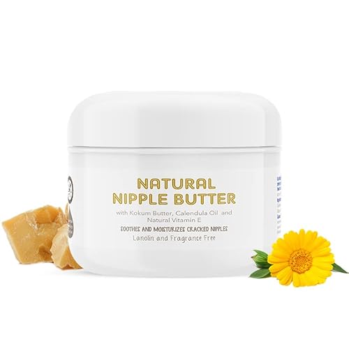 Nipplecream for breastfeeding | The Moms Co.Lanolin Free and Fragrance Free Nipple Butter for Cracked or Sore Nipples - a Natural, Australia-Certified Toxin-Free solution (1 Oz.)