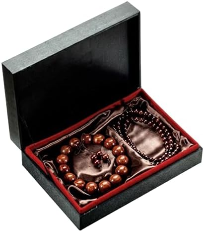 RDK Small Leaf Lobular Red Sandalwood Bead Bracelet/Rosary Gift Box Set Gold Star Charm Bracelet 108 Beads Mala old Material Lal Chandan Rosary Bracelet For Men and Women