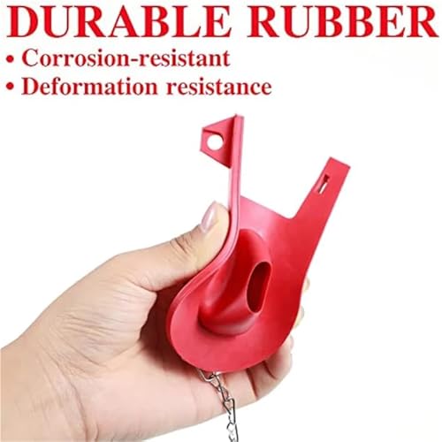 Tapón de aleta de inodoro universal de 5 cm con cadena, kit de repuesto de 10 unidades 3