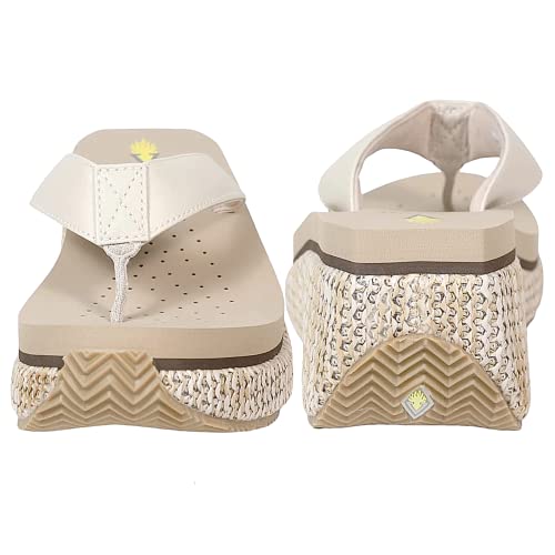 Image of Volatile Island Wedge Sandals for Women Featuring Slip-On Thong Platform Style with EVA Insole and Rubber Outsole