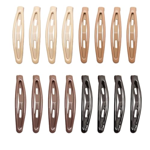 Cuixia 16Pcs Snap Hair Clips for Women Small Metal No Crease Hair Clips Barrette Hair Clip for Thick and Thin Fine Hair Slides Daily Use Work Sports Simple and Stylish Hair Clip