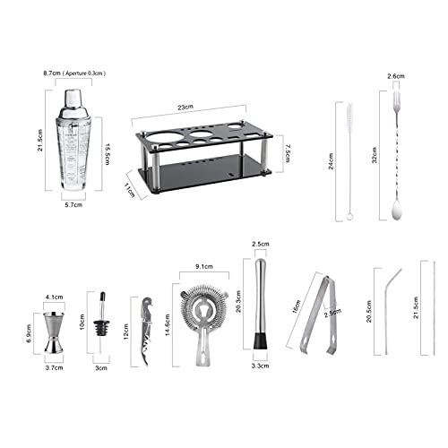 Coctelera Cocktail Shaker Set Jigger Kit Bartender miniatura 2