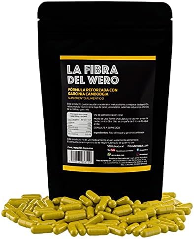FIBRA DEL WERO  Fibra de Cactus con Garcinia Cambogia  Suplemento 100% Natural  Paquete "Mes y Medio"