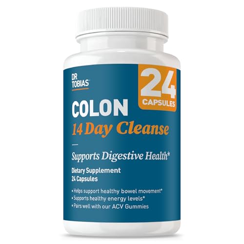 Image of Dr. Tobias Colon Cleanse - Constipation Relief & Gut Health Support for Women & Men | 14 Day Colon Cleanser for a Gentle Colon Detox & Gut Flush 24 Capsules (1-2 Daily)
