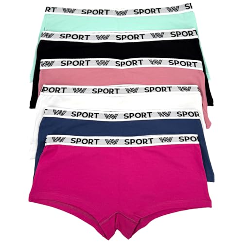 LisaModa Mädchen Hipster Panty 6er Pack Girl Slip Stretch...