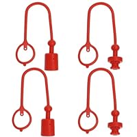 eMagTech 2 Sets 3/8 Hydraulische Schnellkupplung äußere Staubschutzhülle Und Innere Steckerabdeckung Gummi-Staubschutz mit Schnalle Kompatibel mit ISO7241 ISO-A Serie