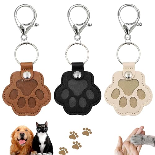 3 Llaveros para Guardar Pelo De Mascotas, con Forma De Pata De Gato, Regalo Conmemorativo para Mascotas, Bolsa para Guardar Pelo De Mascotas para Amantes De Mascotas Que Recogen Pelo De Gatos Y Perro