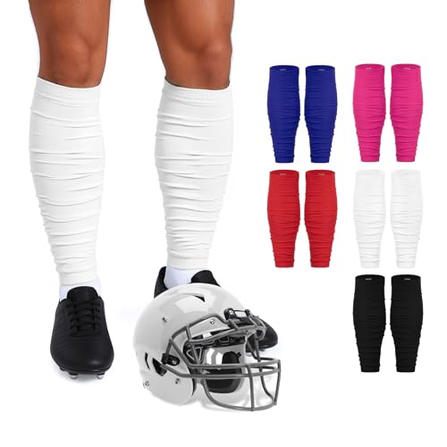 Zando Leg Compression Sleeves for Men – Football Shin Guard Grip Pre Cut Soccer Socks For Calf Support Muscle Recovery