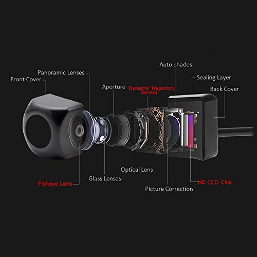 Image of Fisheye Lens Car Rear View Camera for Toyota Reiz /Mark X MarkX /Prius /Toyota Land Cruiser LC100 LC120 LC200 Prado & Waterproof and Shockproof Reversing Backup Camera (Fisheye Lens)