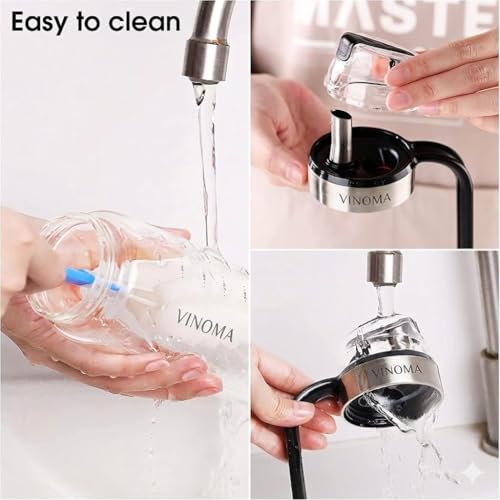 Image of Oil Dispenser Bottle with Handle & Measurement | Leakproof Glass Oil Dispenser for Kitchen Cooking, Salad, Frying & Daily Use | 520ml Capacity (PACK OF 2)