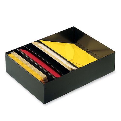 STEELMASTER 5-Compartment Desk Drawer Stationery Holder, 11.4" x 3.8" x 21", Black (2712SBK)