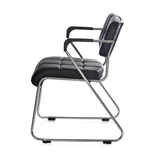 Image of Nilkamal Contract 02 Soft PVC with Arm, Black