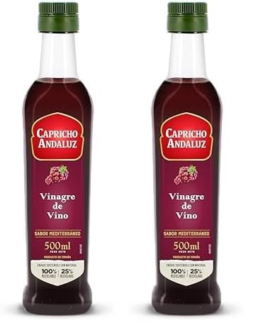 CAPRICHO ANDALUZ Vinagre de vino 8º. PET de 500ml (Paquete de 2)
