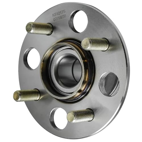Image of Detroit Axle - Pair Rear Wheel Bearing and Hubs Assembly for Honda Civic 2001-2005, Acura EL 2001-2005 4-Lug w /ABS