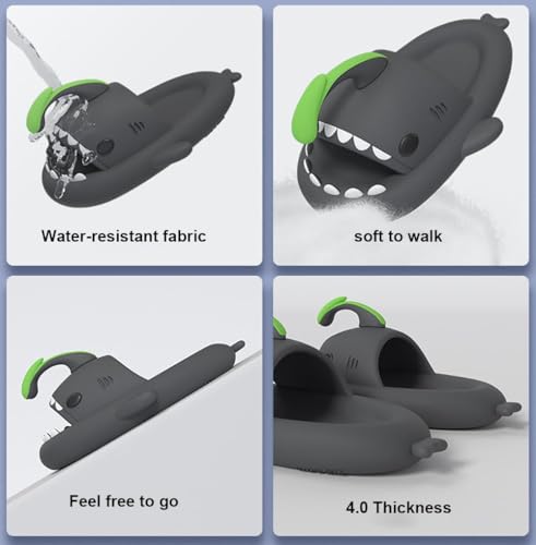 Angler Fish Shark Slides, Lantern Fish Glow Shark Slippers, EVA Material Comfortable Non-slip Slipper4