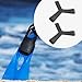 YIJU Fin Keepers Gripper Strap Silicone Equipment Easy Pull on Secure Scuba Diving Fins for Water Sports Spearfishing Underwater , Black S 35 to 38