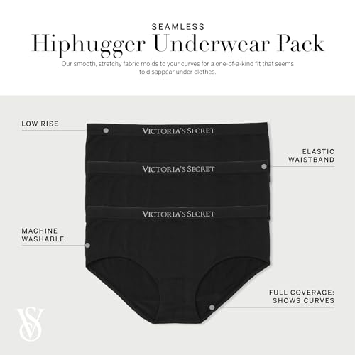 Victoria's Secret Women's Seamless Hipster Underwear, Moderate Coverage Panties for Women, Multi Pack (XS-XXL)4